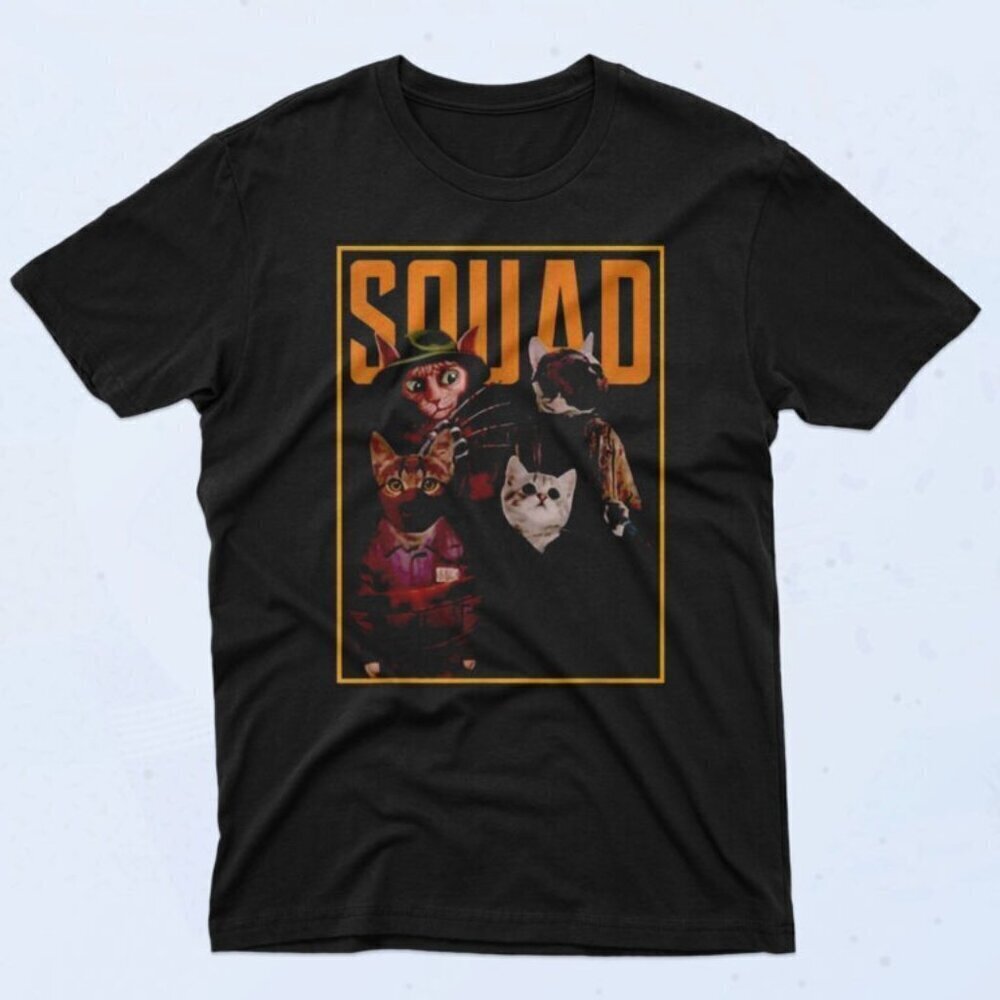 Cats Squad Horror Movies 9s T-Shirt Halloween Scary Film Graphic Tee